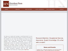 Tablet Screenshot of hnwealthadvisors.com